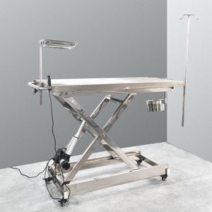 Mesa Quirúrgica Veterinaria Eléctrica de Acero Inoxidable, Mesa de Operaciones Multifuncional para Uso en Hospitales Veterinarios - Product Image 1