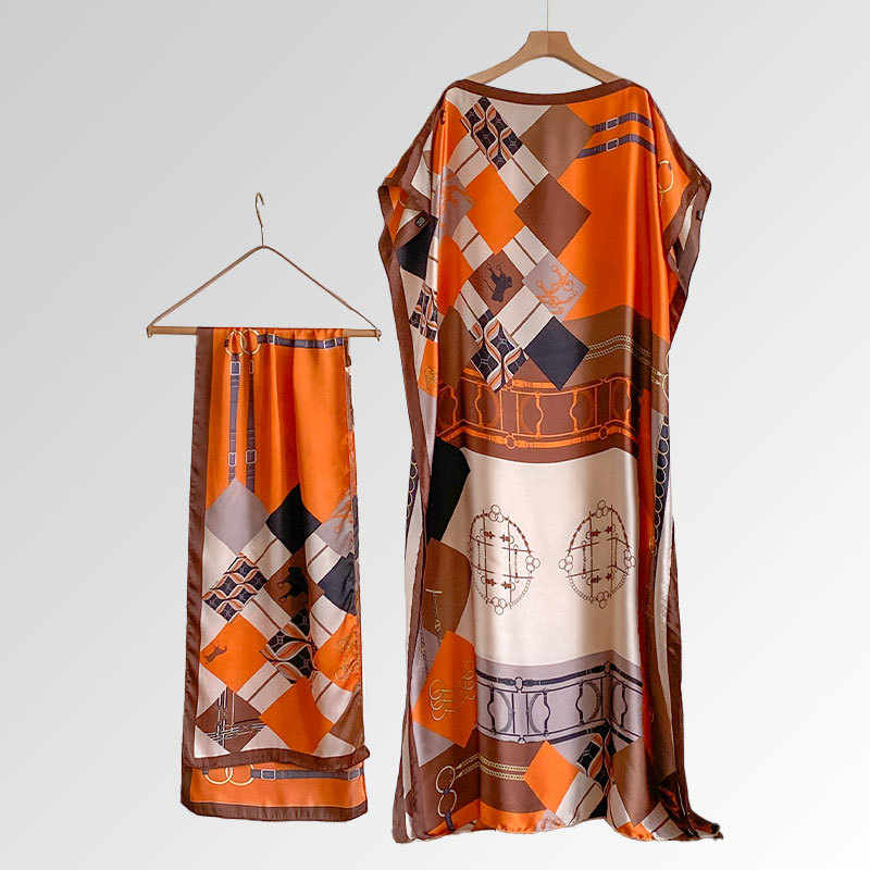 6-Orange géométrique-14085cm