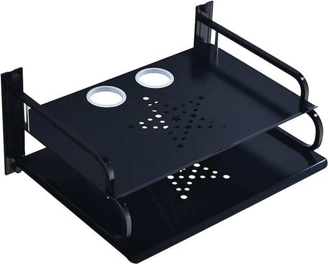 Floating AV Shelves,Projector Wall Mount DVD Shelf,Floating Entertainment Center Bracket Under TV for Cable Boxes/Games Console