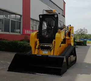 Crawler Skid Loader TS100พร้อมเครื่องยนต์100hp ความจุในการโหลดคือรถตักลื่นไถล1200กิโลกรัมสำหรับขาย