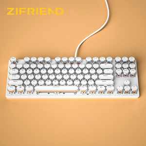Punk Style 87-Keys Game Mechanical Keyboard USB Computer Laptop <b>Tablet</b> Supports Russian English Hebrew Spanish Arabic Game Mecha - Product Image 3