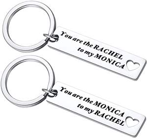 2 Llaveros de You Are the <span class=keywords><strong>Monica</strong></span> to My Rachel, Regalo para Amigos, Divertido Regalo para Fanáticos del Programa de Televisión <span class=keywords><strong>Friends</strong></span> - Product Image 1