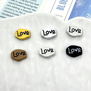 Colorful Resin Love Letter DIY Jewelry Accessories For Hair <b>Clips</b> Phone Case Patches Hat Ornaments Fashion Crafts - Product Image 1
