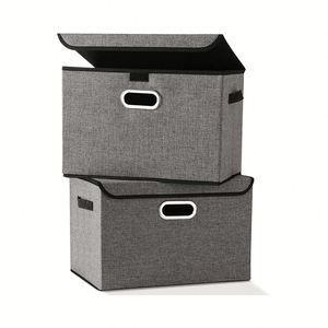 Cajas de Almacenamiento Plegables de Tela de Alta Calidad con Tapa para Guardar Ropa, Juguetes y Vestidos - Product Image 1
