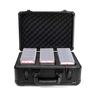 C P-A-M-P Boîte de présentation pour pièces de monnaie d'or de collection, Étui de transport pour cartes sportives gradées et cartes en slab, avec emplacement pour cartes