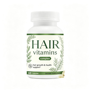 Vitamines pour cheveux naturels pour adultes, capsules de beauté complexes, 60 unités |   Formule avancée pour la croissance des cheveux et la santé globale des cheveux - Product Image 1