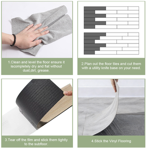 Hot Selling LVT Indoor Custom Vinyl Flooring Vinyl <strong>Floor</strong> <strong>Tiles</strong> <strong>Stick</strong> <strong>on</strong> Self Adhesive Flooring for Home - Product Image 3