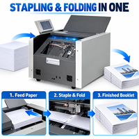 Machine intelligente de pliage et d'agrafage de brochures de bureau pour documents et manuels A4 A5