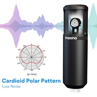 Microphone à condensateur MAONO USB pour instruments, kit tout-en-un pour enregistrement sur PC, avec pied de microphone, microphones pour podcast et jeux