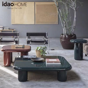 Mesa de comedor redonda contemporánea con base hecha a mano en forma de T, elegante tapa de chapa de roble, perfecta para el hogar y la Oficina, resistente y - Product Image 5