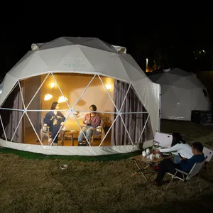 2024 הגעה חדשה מותאם אישית חיצוני זכוכית כיפת בית אוהל הגיאודזית GLAMPING עבור מסיבת חתונה בר מסעדה