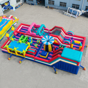 Château gonflable de parc à thème avec parcours d'obstacles, structure de jeux gonflable pour parc d'attractions - Product Image 4