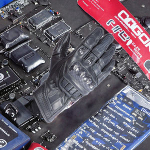 Gants de motocross Alpha Racing en cuir véritable personnalisés 2026, adultes, imperméables, écran tactile, protection UV, doigts complets, extérieur - Product Image 3