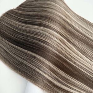 Wholesale Virgin Hair Manufacturers <b>Cheap</b> Natural Straight Blackdark Brownlight Brown Thick Machine Weft Hair <b>Extension</b> - Product Image 3
