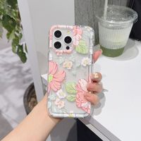 Nouvelle Coque de Téléphone Transparente Antichoc à Motif Floral pour iPhone 17 16 15 14 Pro Max 16 Plus 17e – Étuis pour Filles et Femmes