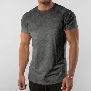Camiseta Deportiva al por Mayor de Poliéster 94% Algodón 6% Elastano, Ropa de Gimnasio, Prenda Deportiva Lisa, Camiseta Masculina - Product Image 4