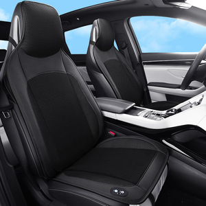 Housse de siège de voiture ventilée et rafraîchissante <span class=keywords><strong>Autoway</strong></span> P5602 12V en soie respirante 120*55cm, ajustement universel, imperméable, avec soutien lombaire - Product Image 1