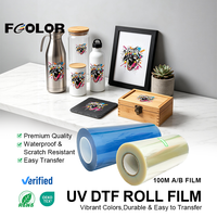 Rouleau de film FCOLOR UV DTF AB 60 cm, film d'impression par transfert thermique pour vêtements et surfaces dures