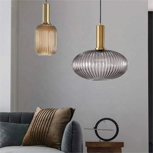 Factory Nordic Style Amber Glass Lampshade Ceiling Pendant <strong>Light</strong> <strong>Shade</strong> for <strong>Industrial</strong> Living Room Bar - Product Image 6