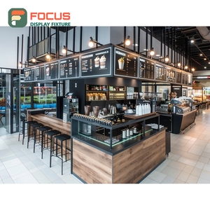 Vitrina de Lujo para Café, Alta, con Puerta de Vidrio, Acabado en Madera de Nogal, para Exhibición de Productos en Cafeterías - Product Image 3