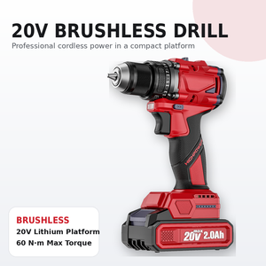 <span class=keywords><strong>Trapano</strong></span> <span class=keywords><strong>a</strong></span> Batteria al Litio 20V Senza Spazzole, 60Nm di Coppia Elevata, Funzione <span class=keywords><strong>a</strong></span> <span class=keywords><strong>Impulsi</strong></span>, <span class=keywords><strong>Trapano</strong></span> Elettrico Professionale Senza Fili - Product Image 2