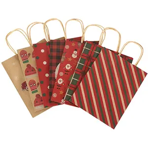 HDPK 맞춤형 크리스마스 선물 포장 종이 가방 생분해성 종이 포장 가방