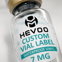 Étiquettes personnalisées pour flacons de peptides 7 ml, étiquettes inviolables pour flacons avec finition holographique pour l'identification des emballages de recherche