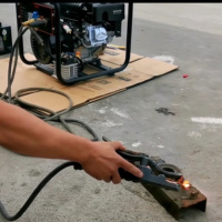 Générateur de soudage portable 160A à essence, machine à souder MMA entraînée par moteur avec sortie de courant alternatif auxiliaire pour la construction et l'agriculture