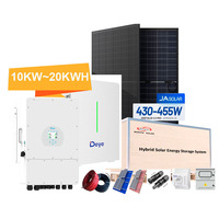 Système de stockage d'énergie Deye 20KWH JA Panel Set deye Lifepo4 Batterie deye 10kw Onduleur solaire Système d'onduleur hybride domestique