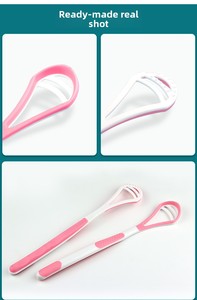 OEM vệ sinh răng miệng công cụ halitosis chăm sóc hai mặt mềm Silicone làm sạch <span class=keywords><strong>scraper</strong></span> - Product Image 5
