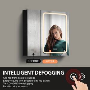卸売スマート医学キャビネットミラー | 音声 + アプリコントロール | アンチフォグ | ホテルプロジェクトメーカー - Product Image 4