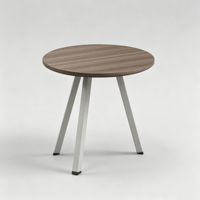 Table de réunion ronde, table de réception de bureau au design minimaliste, adaptée à 2-3 personnes