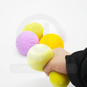 <b>Squishy</b> Dumplings Squeeze Toy Soft Silicone Stress Relief Baozi Novelty Toy with Customized Logo - Product Image 3