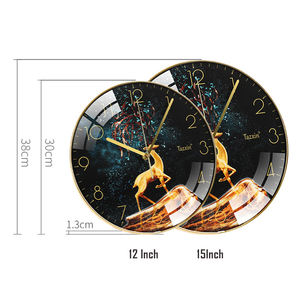 <span class=keywords><strong>Reloj</strong></span> de Pared Personalizable con Estilo, con Capa de Recubrimiento de MDF y PU, Analógico, Decoración para Oficina y Hogar, Ligero - Product Image 2