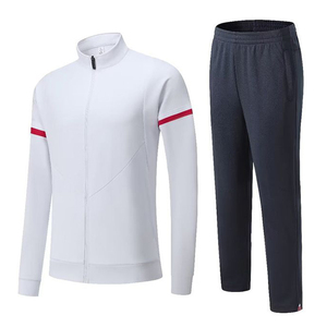 Survêtement de <span class=keywords><strong>football</strong></span> à manches longues personnalisé pour hommes, survêtement d'entraînement de <span class=keywords><strong>football</strong></span> à fermeture éclair, ensembles de sublimation sportive, survêtement d'échauffement de jogging - Product Image 3