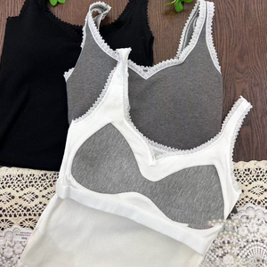 Canottiera da donna <span class=keywords><strong>canotta</strong></span> con filetto Racerback canottiera da donna <span class=keywords><strong>canotta</strong></span> da donna in pizzo Cami <span class=keywords><strong>canotta</strong></span> in <span class=keywords><strong>cotone</strong></span> con reggiseno incorporato - Product Image 3