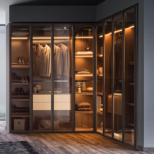 Hoge Custom Moderne Open Combinatie Doek Walk In Kast Slaapkamer Meubilair Voor Kleding Metalen Kast Kast Kast Kast