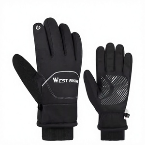 ถุงมือปั่นจักรยานเสือภูเขาแบบเต็มนิ้ว WEST BIKING หน้าจอสัมผัส หนัง PU กันลม กันน้ำ สำหรับผู้ใหญ่ ฤดูหนาว - Product Image 2