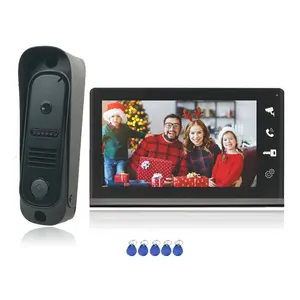 Videw sistema de interfone com vídeo sem fio, campainha, apartamento, kit de interfone com monitor colorido de 7 polegadas e visão noturna hd para casa