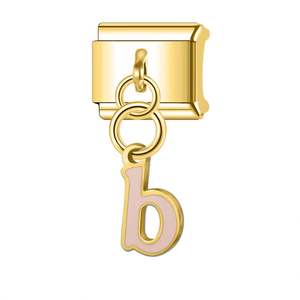 Colgante de letra dorada serie módulo italiano 9Mm sección única DIY pulsera personalizada accesorios de joyería - Product Image 2