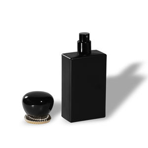Botellas de perfume con logotipo personalizado negro mate 50ml 100mL Botella de perfume cuadrada vacía de 30 <span class=keywords><strong>ml</strong></span> con caja - Product Image 3