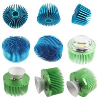 Radiateur en aluminium personnalisable à 22 ailettes, grand dissipateur thermique pour ordinateur avec LED, oxyde noir, usinage CNC par découpe et pliage