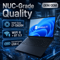 NUC GR180 I7 13620H UHD Laptop 15.6 Pollici, 64GB RAM, 2TB SSD, Tastiera Retroilluminata, Cornice Sottile, Scocca in Metallo, Computer per Ufficio e Business