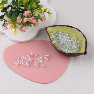 ลูกปัดอะคริลิกรูปทรงกลม 8 มม. สีรุ้งใส รูตรง สำหรับทำสร้อยข้อมือ DIY วัสดุทำเครื่องประดับ ลูกปัดแบบหลวม - Product Image 5