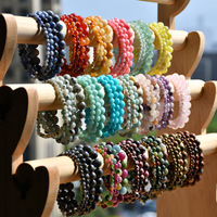 Bracelets faits main en pierres naturelles pour femmes, polyvalents, colorés, en agate, tourmaline et cristal rose, style religieux, pour l'été