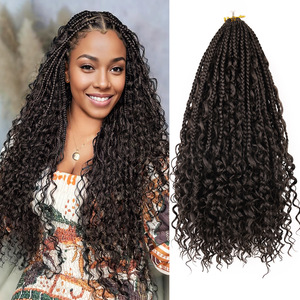 Cabello Afro Rizado Natural para Crochet, Extensiones de Cabello Sintético Multicolor, Largas y Voluminosas, Directo de Fábrica - Product Image 1