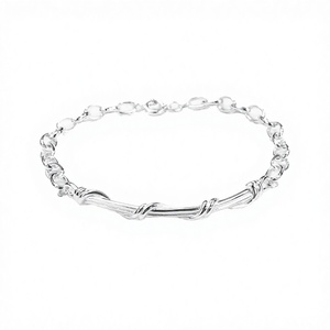Handmade Vintage Christian 925 Sterling Silver Braided Chain Bracelet <b>Bangles</b> for Women Luxury Jewelry Gift Party Wholesale - Product Image 4