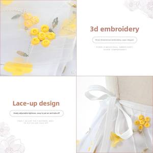 <span class=keywords><strong>Jupe</strong></span> en <span class=keywords><strong>tulle</strong></span> brodée sportive pour femmes <span class=keywords><strong>Jupe</strong></span> courte moelleuse de danse et de ballet d'été pour adultes avec taille empire - Product Image 3