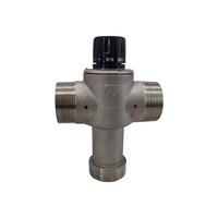 Vanne de mélange thermostatique à 3 voies en acier inoxydable SYBX 2" DN50 pour chauffe-eau solaire, réglable 35-45, à commande automatique, OEM