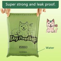 Sac de crottes de chien biodégradable écologique à base d'amidon de maïs personnalisé de grande quantité